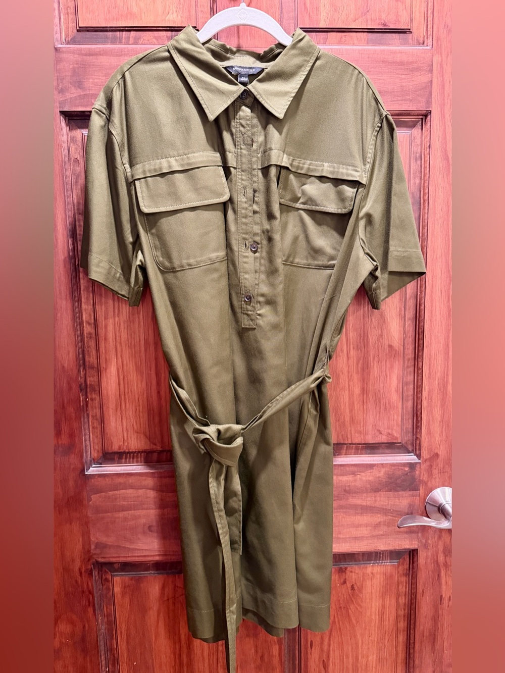 Banana Republic Olive Green Shirt Dress